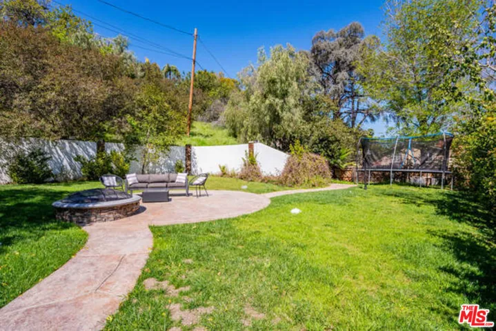 Trampoline and firepit