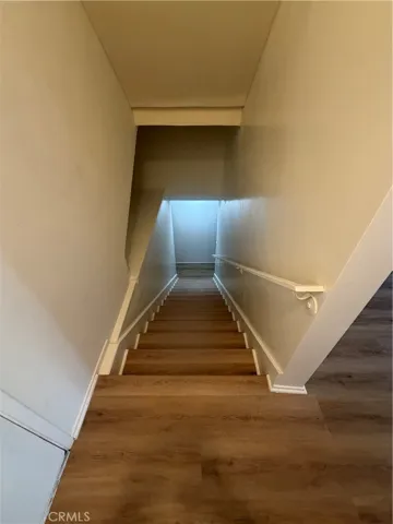 Stairs down to basement den