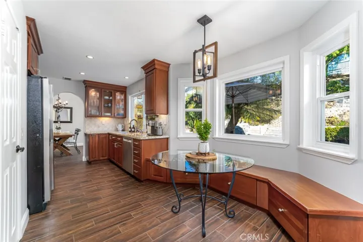 Breakfast nook in kitchen