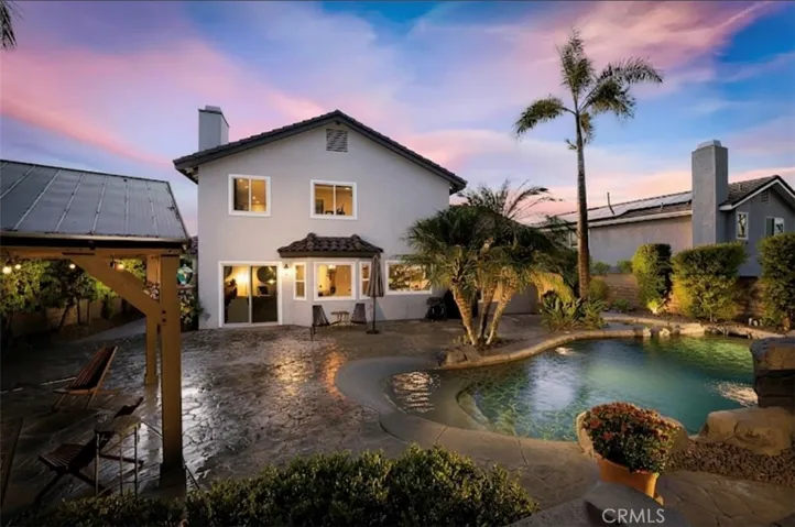 Resort style pool and spacious backyard
