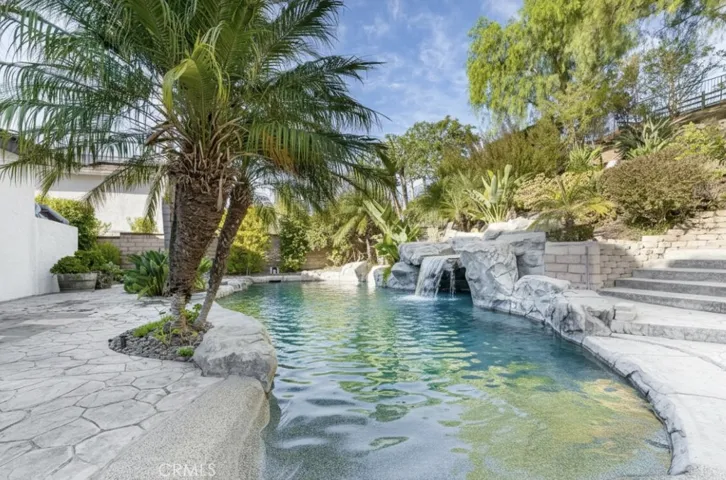 Grotto with waterfal