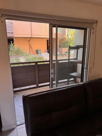 Seat down view from unit
