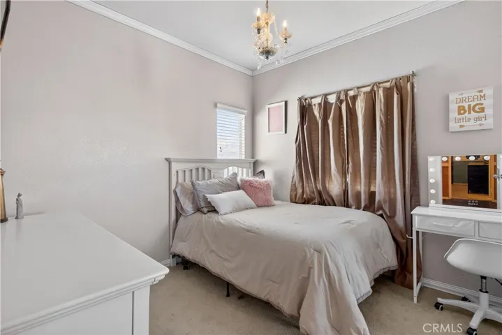 Bedroom #4: Comfortable bedroom with two-tone paint, ceiling fan, and natural light. Neutral finishes and functional layout make it ideal for guests or family.