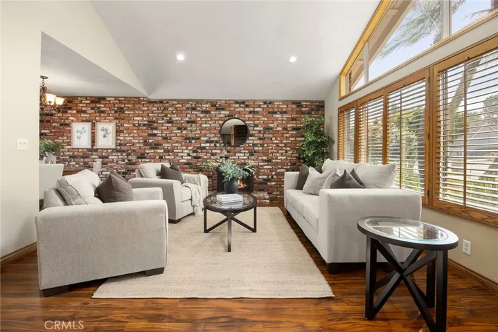 Living Room with Vaulted Ceilings