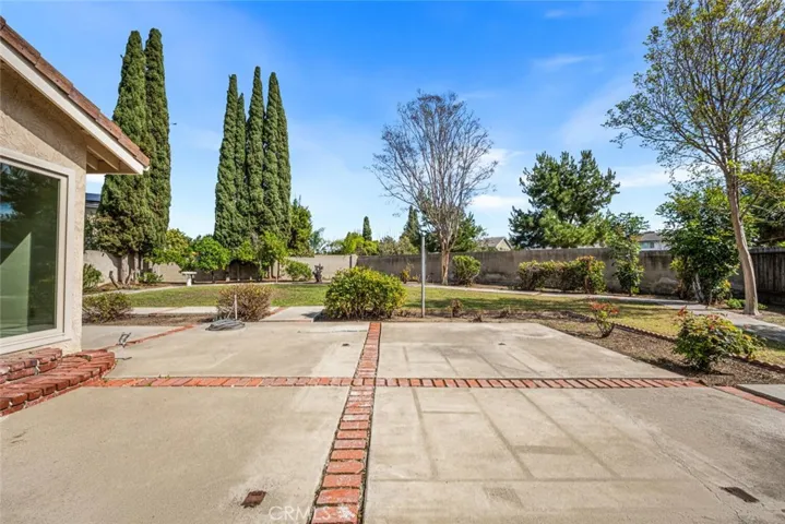 Patio space off of kitchen.