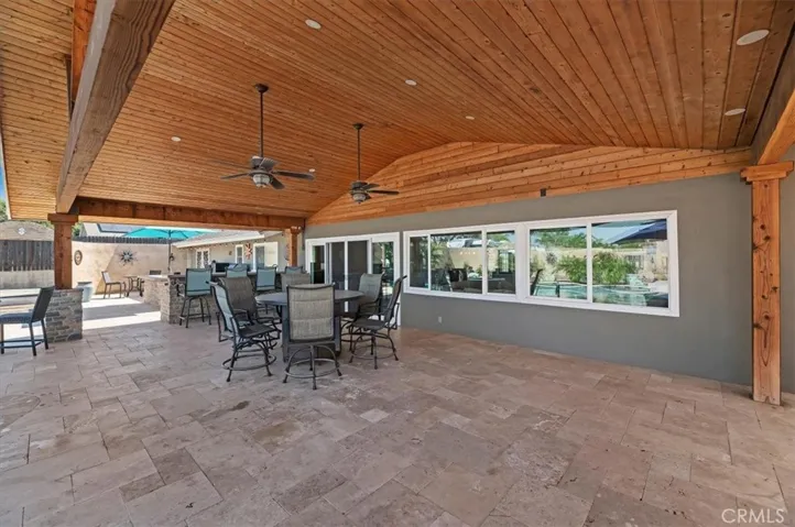 Expansive Wood Patio
