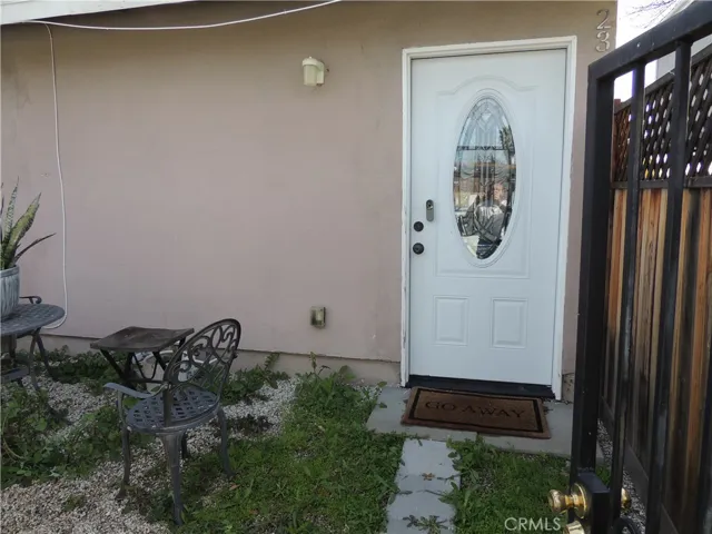 Front Door and Sitting Area