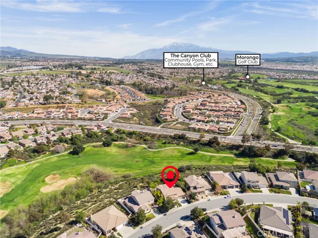 Views of golf course behind the property