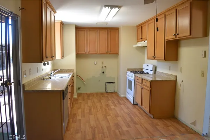 Kitchen view from garage