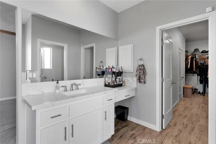 Beautiful custom vanity space.