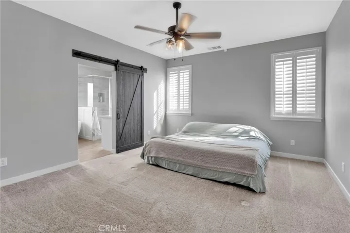 Comfortable main bedroom.