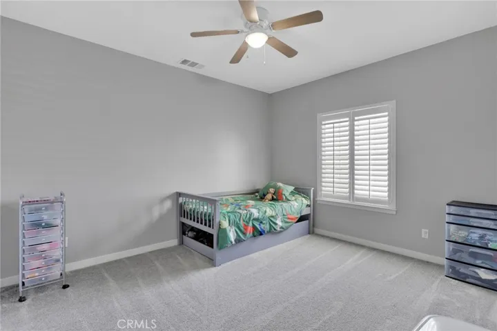 Split floor plan with bedroom1.