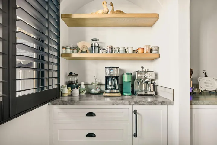 Kitchen pantry coffee station