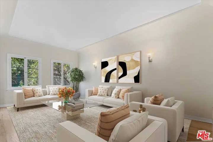 Virtually staged living room