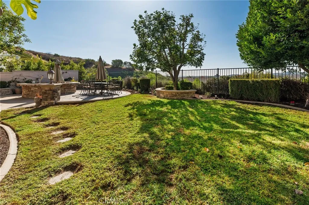 Right angle view of back yard using wide angle shot