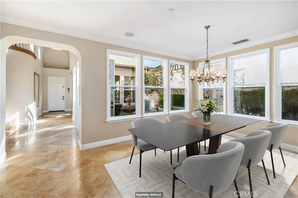 Virtually Staged Formal Dining room