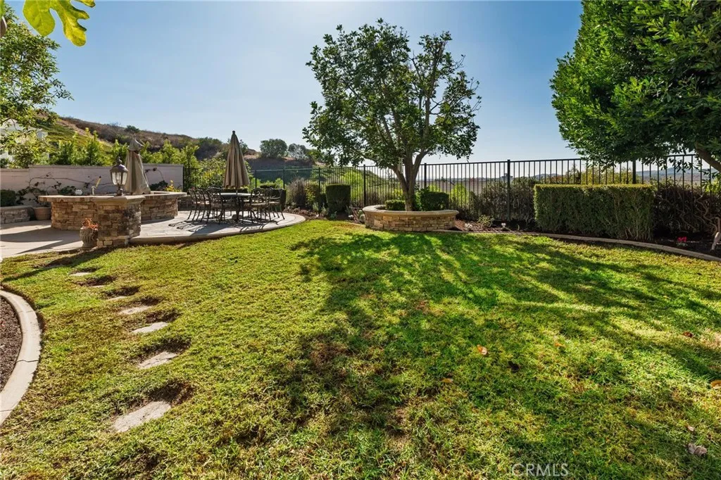 Right angle view of back yard using wide angle shot