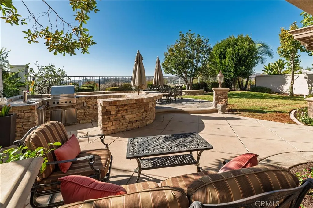 Staged Furniture BBQ area and View