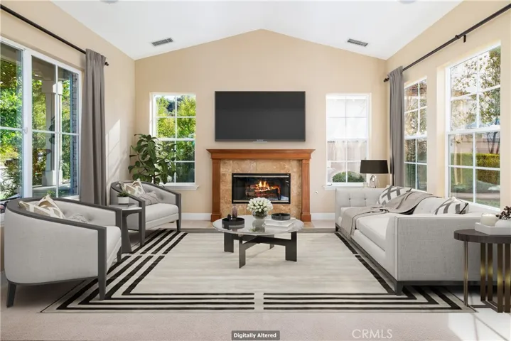 Virtually Staged Formal Living room
