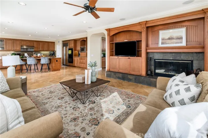 Large Family Room Kitchen with