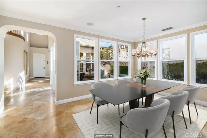 Virtually Staged Formal Dining room