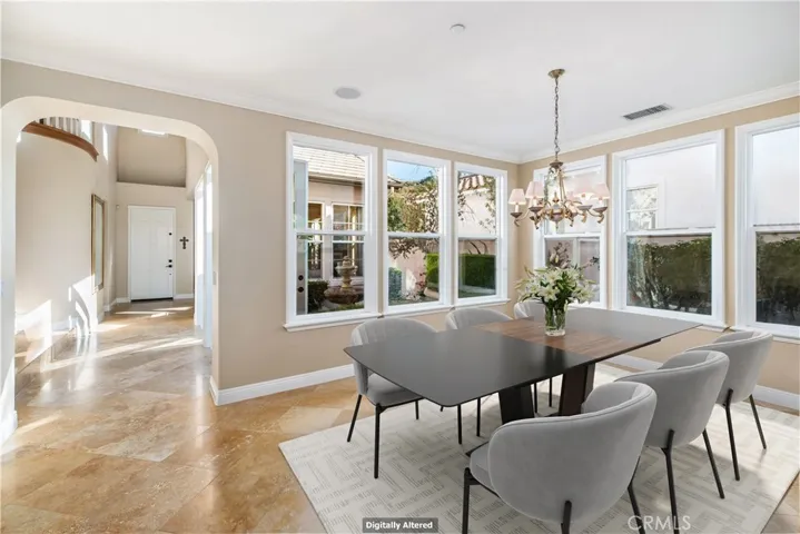 Virtually Staged Formal Dining room