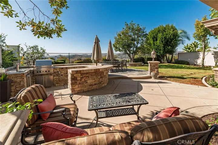 Staged Furniture BBQ area and View