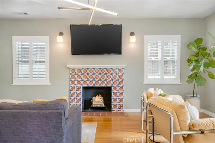 Fireplace has been digitally enhanced