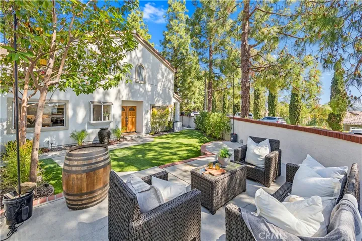 Private yard and patio.