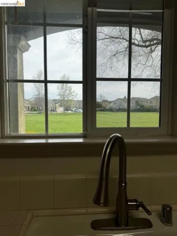 Kitchen view of a sink