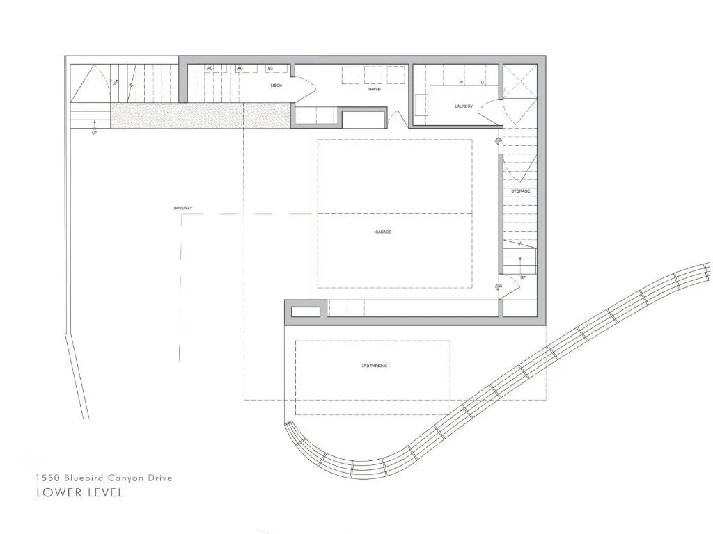 Thoughtfully designed lower level anchored by a spacious garage, dedicated storage, and well-integrated mechanical and utility areas, creating a clean and efficient foundation for the home. The approach and driveway configuration provide a natural arrival experience, while additional parking and support spaces enhance functionality without compromising the architectural vision.