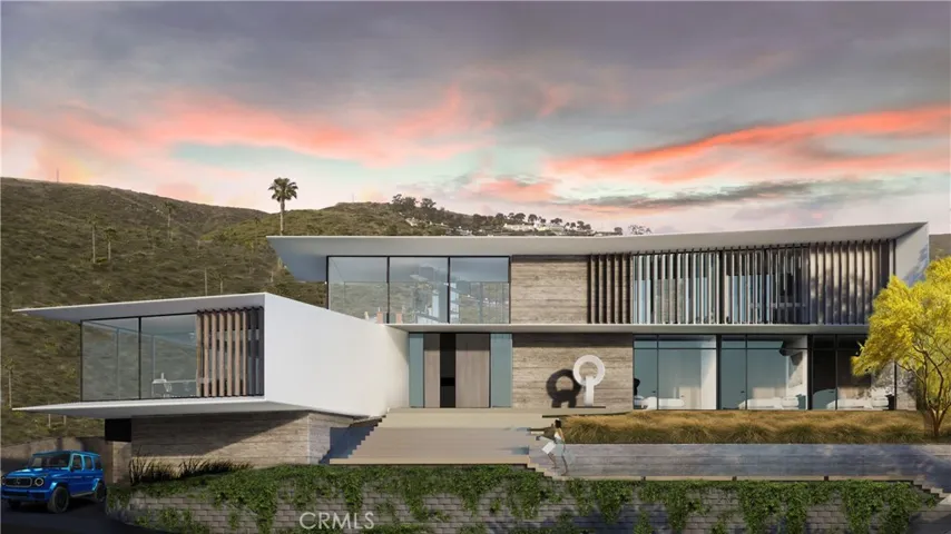 Horst Architects' 2025 AIA Award-winning design rendering features floor-to-ceiling glass and an elevated terrace overlooking the coastline.