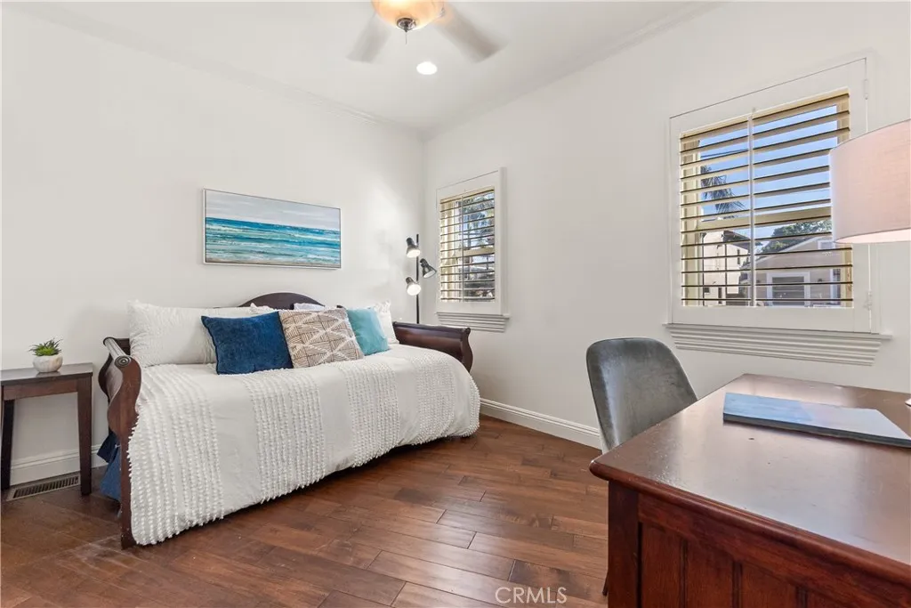 Bedroom #3 - Spacious with recessed lights, peek-a-boo ocean views, ample closet space, and  plantations shutters.