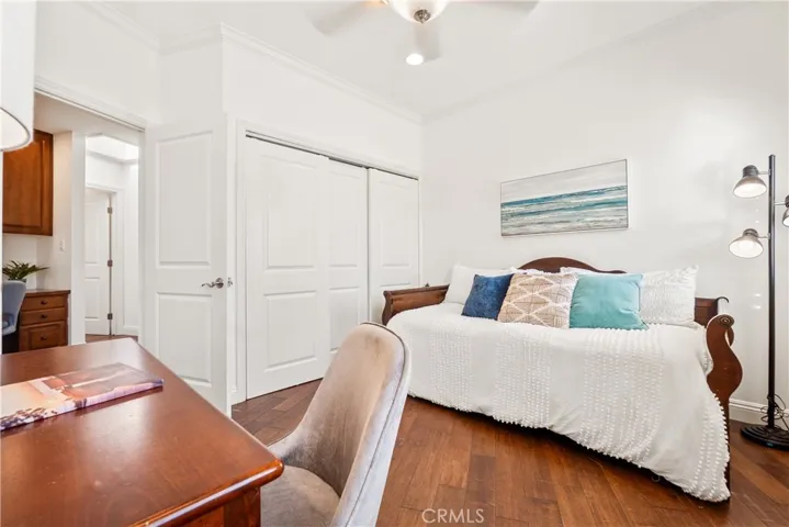 Bedroom #3 - Spacious with recessed lights, ample closet space, peek-a-boo ocean views,  and  plantations shutters.