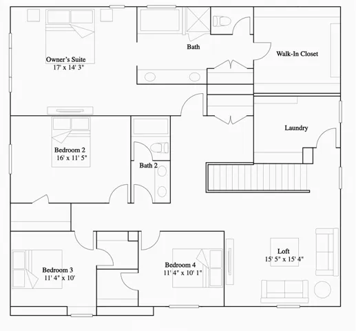 Residence 4 - level 2 floorplan