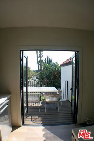 French doors in Kitchen lead t