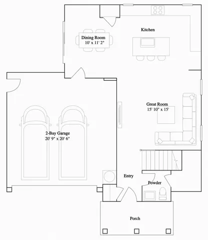 Residence 1 - level 1 floorplan