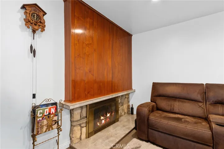 Living Room-Gas/wood burning fireplace