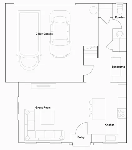 Residence 1 - level 1 floorplan