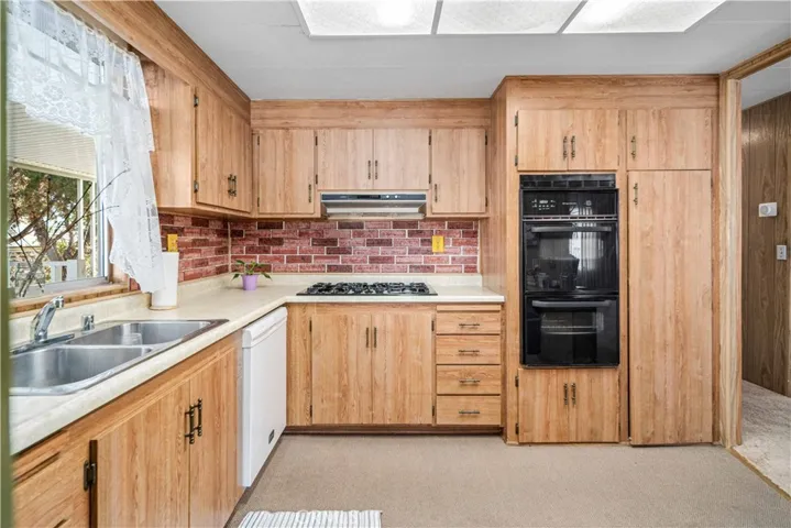 Kitchen with newer gas double oven