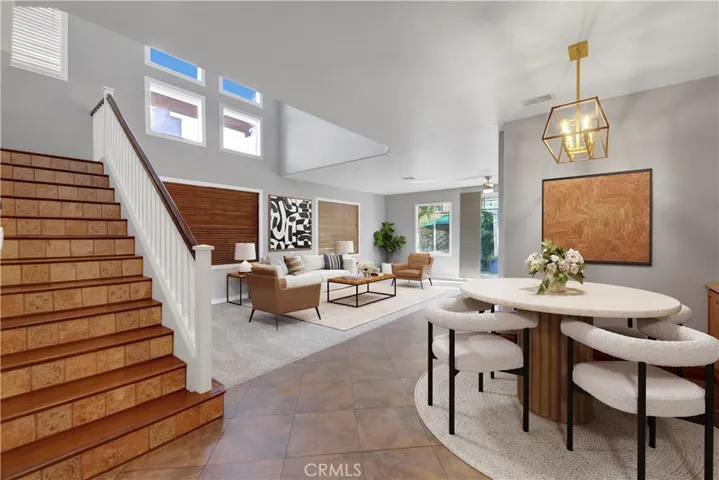 View of the virtually staged living room