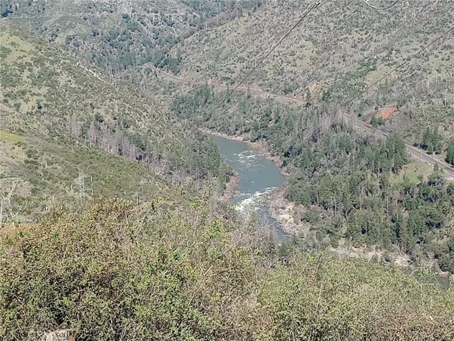 View towards the top of the property, looking down at Feather River