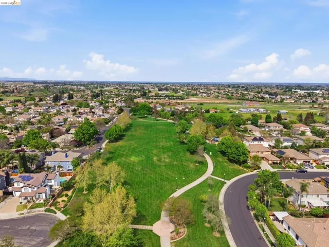 Aerial view of residential area