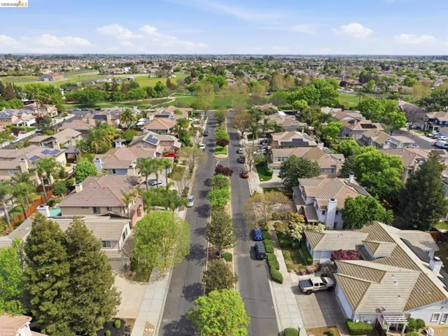 Aerial view of residential area