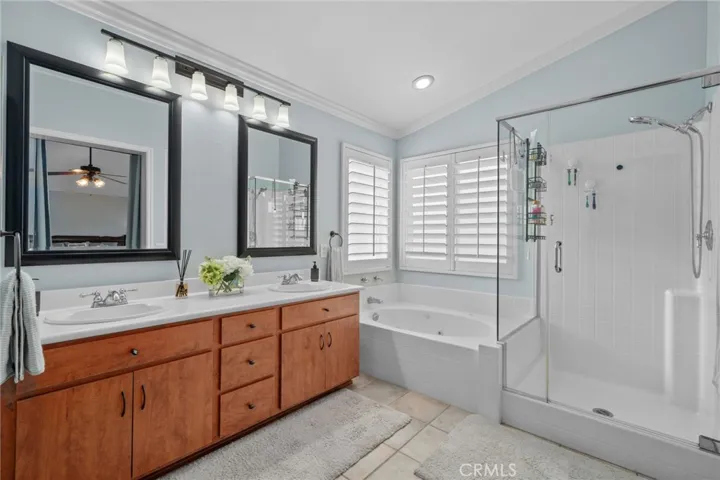 Separate tub and shower
