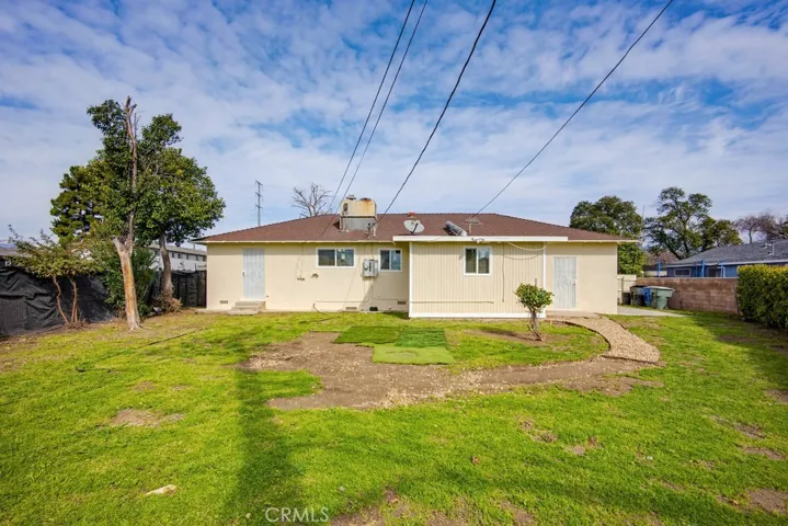 Backyard with 3 Entry Doors to the House