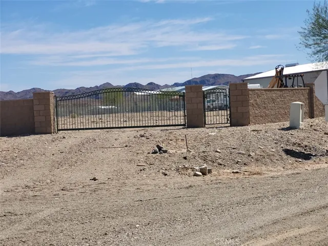 Gated entry to the property