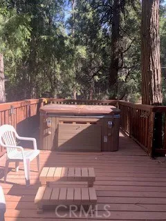 Out to the deck from the living room