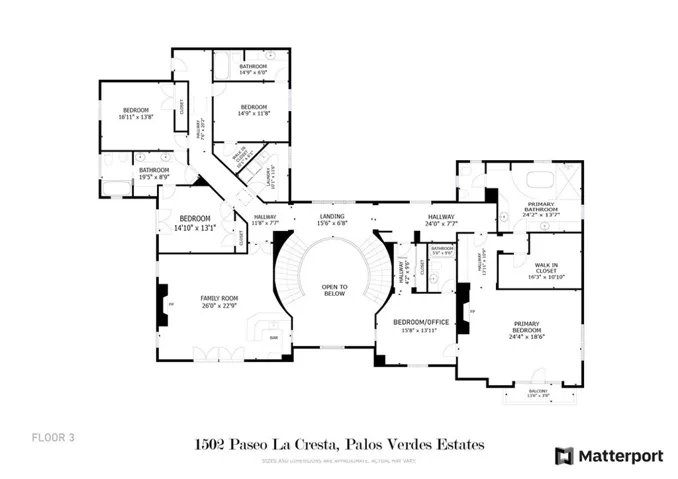 1502 Paseo La Cresta Second Level Floorplan