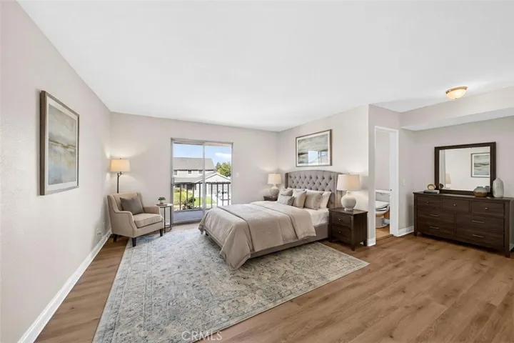 Master bedroom image has been virtually staged